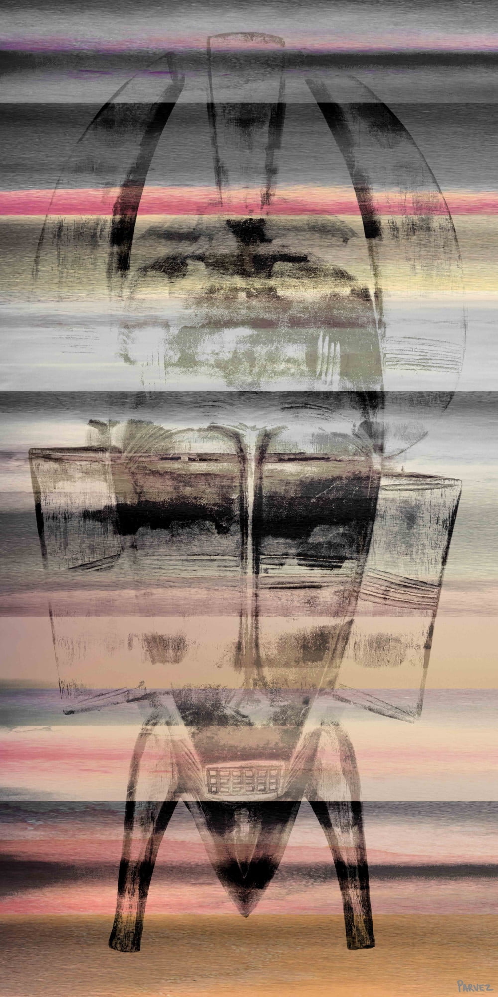 Parvez Taj "Ritual Mask" Print on Canvas