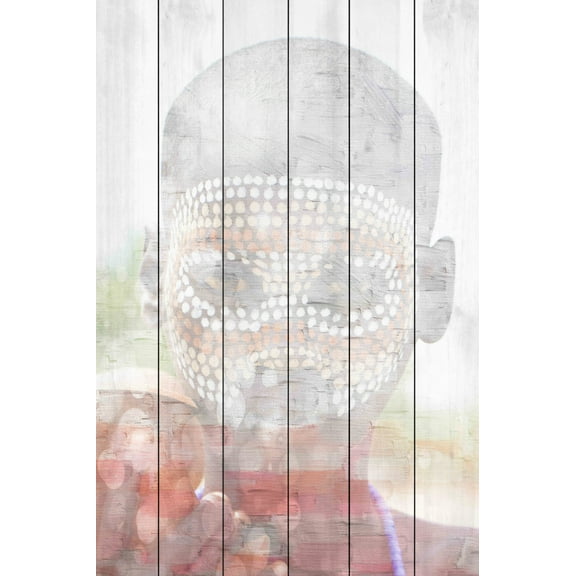 Parvez Taj "Ritual" Print on White Wood