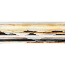 Parvez Taj  - Rolling Hills Painting Print on White Wood 45 x 15