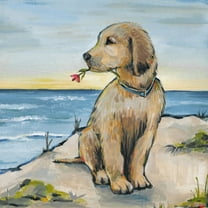 Parvez Taj Romantic Dog Canvas Wall Art