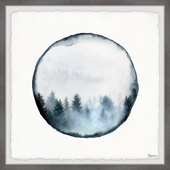 Parvez Taj "Rounded Foggy Forest" Framed Painting Print