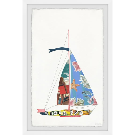 Parvez Taj Sailing Beach Bum Framed Wall Art