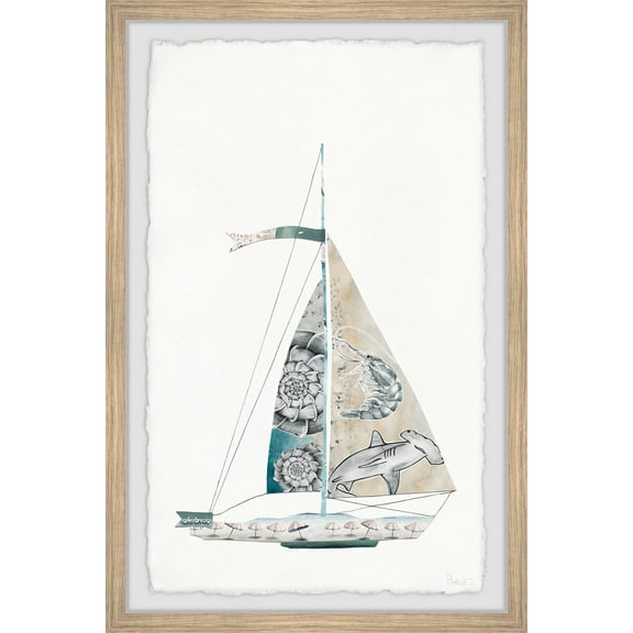 Parvez Taj Sailing Coast Framed Wall Art