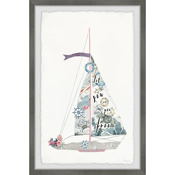 Parvez Taj Sailing Floral Framed Wall Art