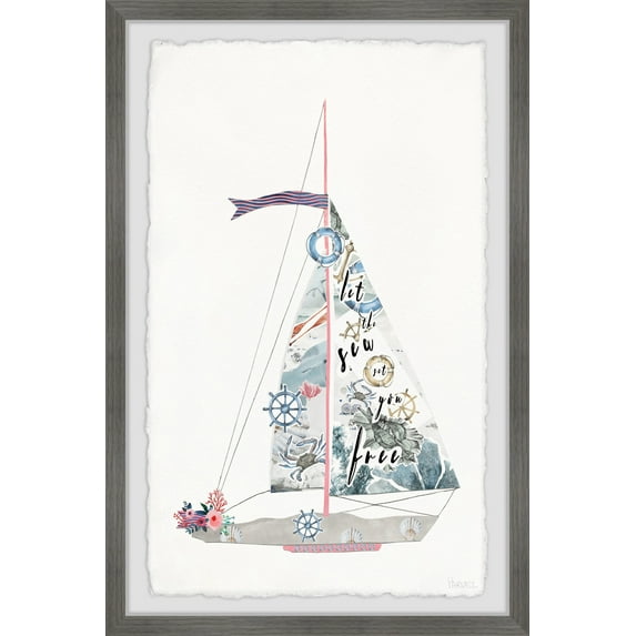 Parvez Taj Sailing Floral Framed Wall Art