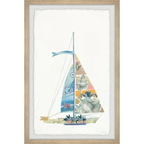 Parvez Taj Sailing Seashells Framed Wall Art