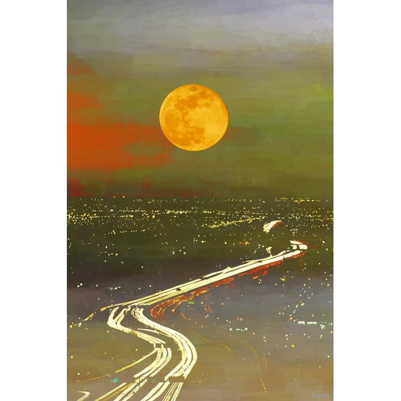 Parvez Taj "Santa Sun Current" Print on Canvas