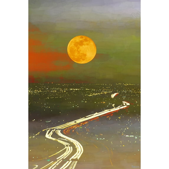 Parvez Taj "Santa Sun Current" Print on Canvas