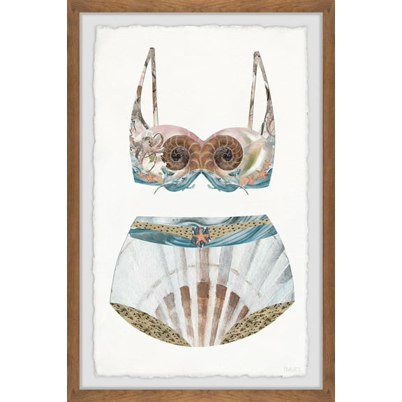 Parvez Taj Seashell Swimsuit Framed Wall Art