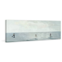 Parvez Taj "Serene Paddle Boarding" Painting Print on Wrapped Canvas