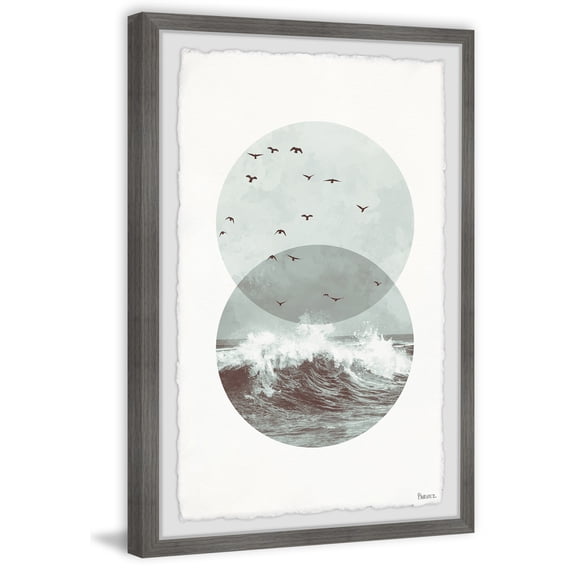Parvez Taj "Shaded Waves" Framed Painting Print