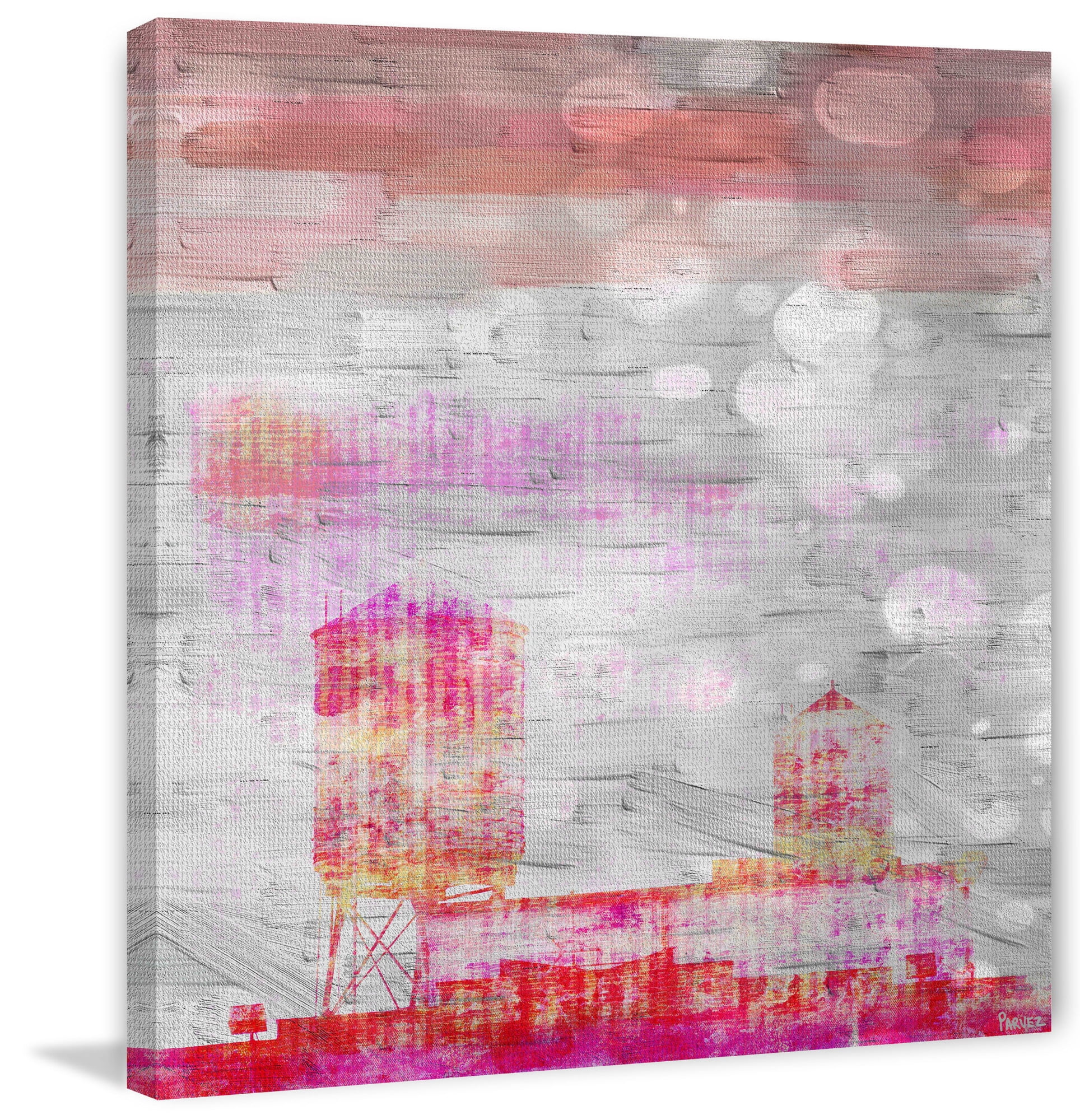 Parvez Taj "Silos in Color" Print on Canvas