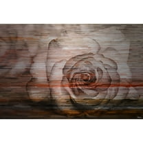 Parvez Taj 'Sleeping Rose' Painting Print on Brushed Aluminum 45 x 30