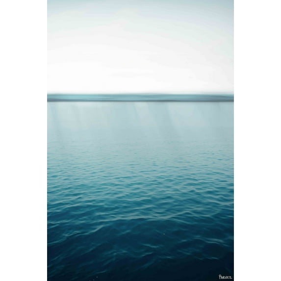 Parvez Taj "Smooth Blue" Print on Canvas