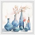 thumbnail image 1 of Parvez Taj Sparkly Blue Vases Framed Wall Art, 1 of 6