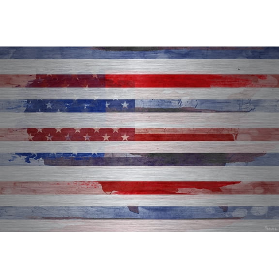 Parvez Taj "Striped Glory" Print on Brushed Aluminum