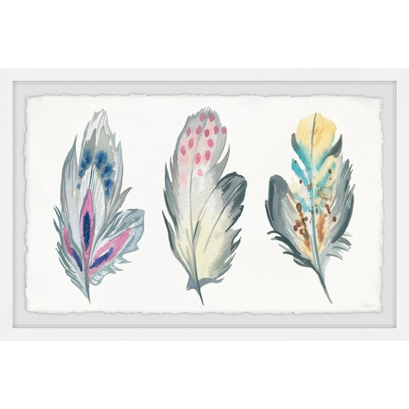 Parvez Taj Stylish Feathers Framed Wall Art