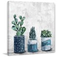 thumbnail image 1 of Parvez Taj Succulent Frost Painting Print on Wrapped Canvas, 1 of 5