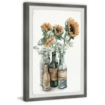Parvez Taj Sunflower Centerpiece Framed Painting Print