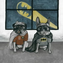 Parvez Taj Superhero Bulldogs Canvas Wall Art