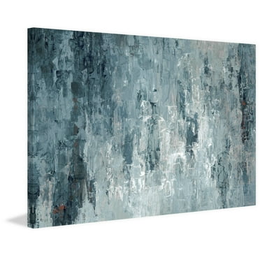 Parvez Taj "Tainted Dark Blues" Painting Print on Wrapped Canvas