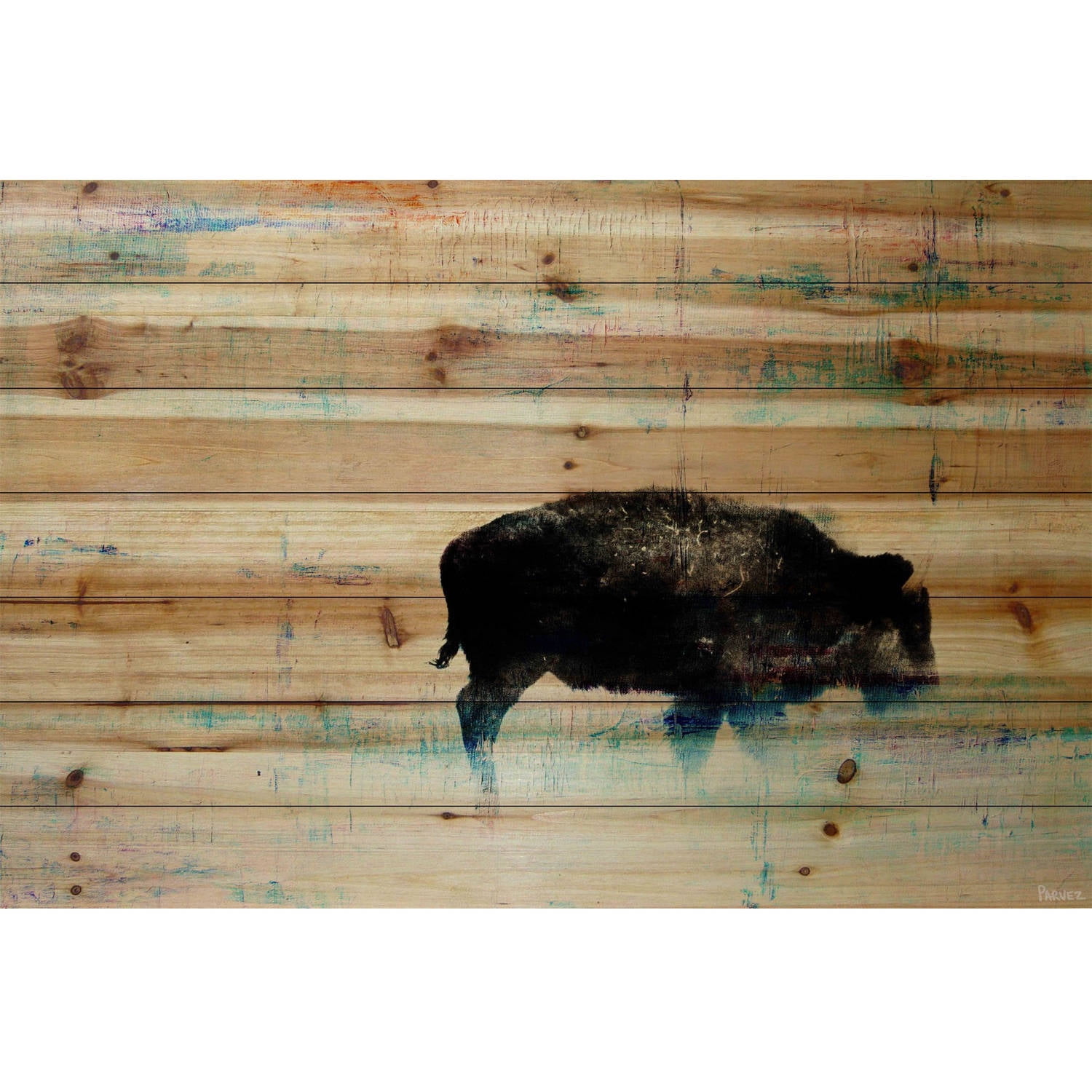 Parvez Taj The Buffalo Knows Pinewood Wall Art