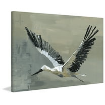 Parvez Taj "The Flying Crane" Painting Print on Wrapped Canvas