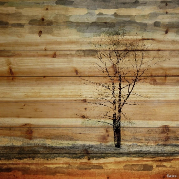 Parvez Taj Tree Stands Alone Pinewood Wall Art, 18" x 18"