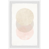 Parvez Taj Triple Cream Circles Framed Wall Art