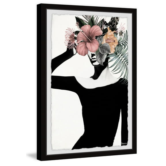 Parvez Taj "Tropical Lady" Framed Painting Art Print, 8.00" x 1.50"