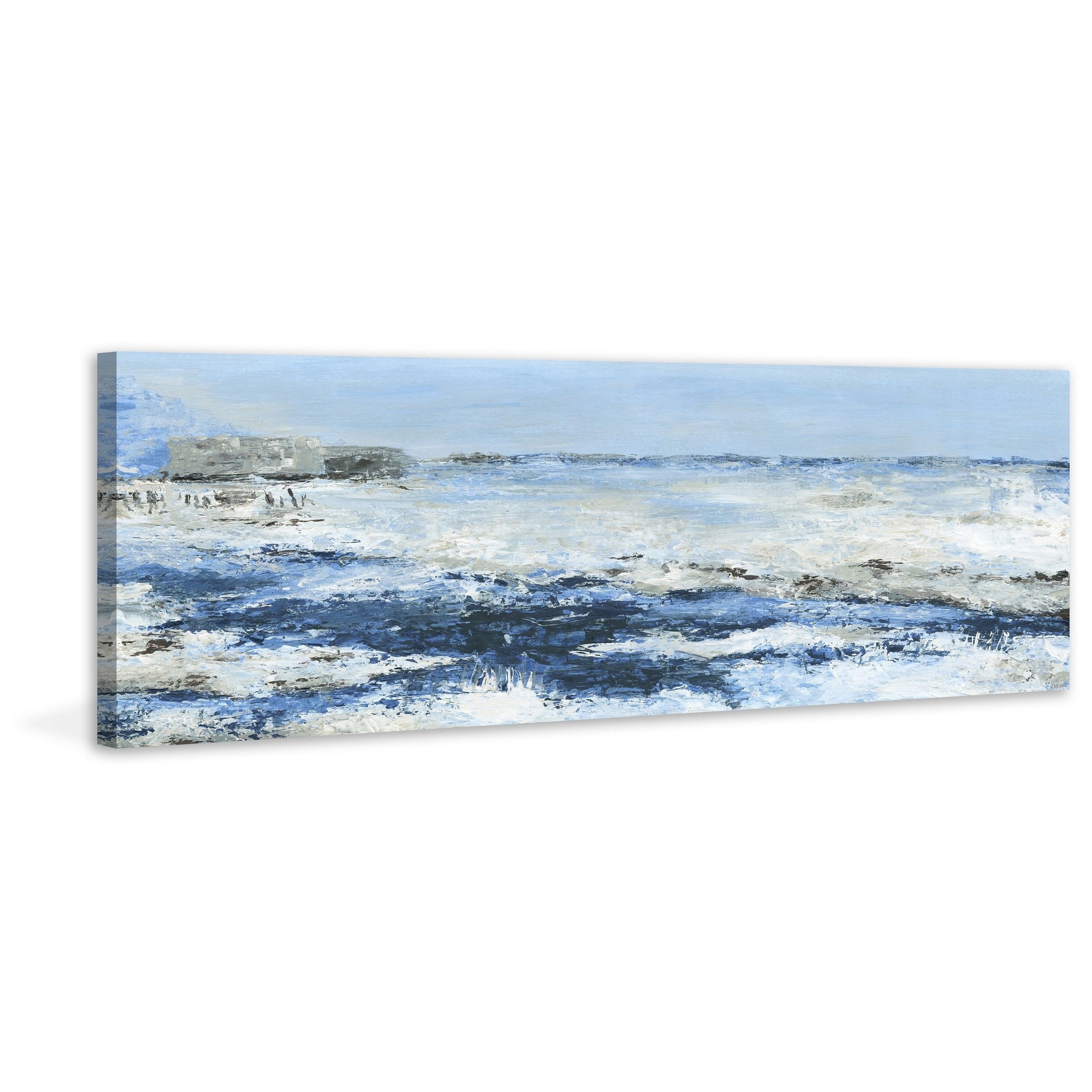 Ultimate Blue Waves Abstract Landscape Canvas Print
