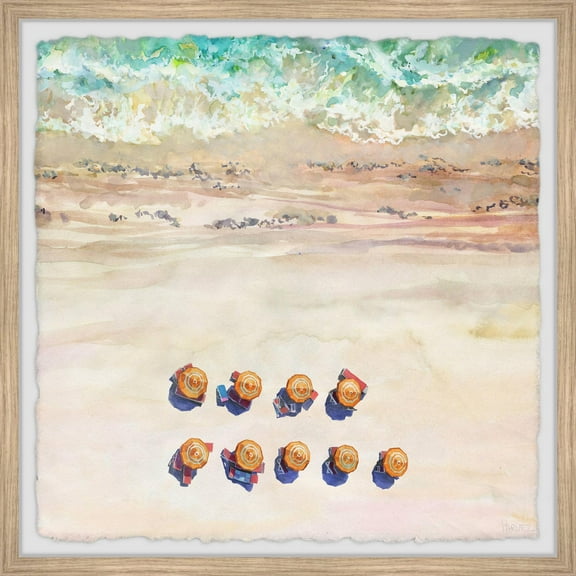 Parvez Taj Umbrella Shore Framed Wall Art