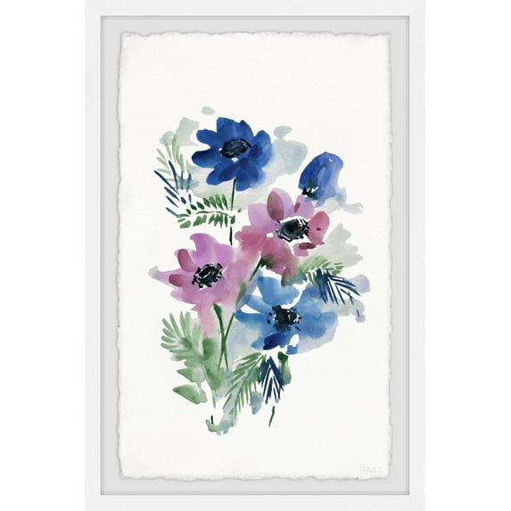 Parvez Taj Violets Are Blue Flowers Framed Wall Art