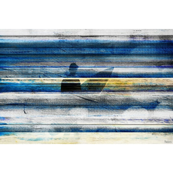 Parvez Taj "Waiting for Waves" Print on White Wood