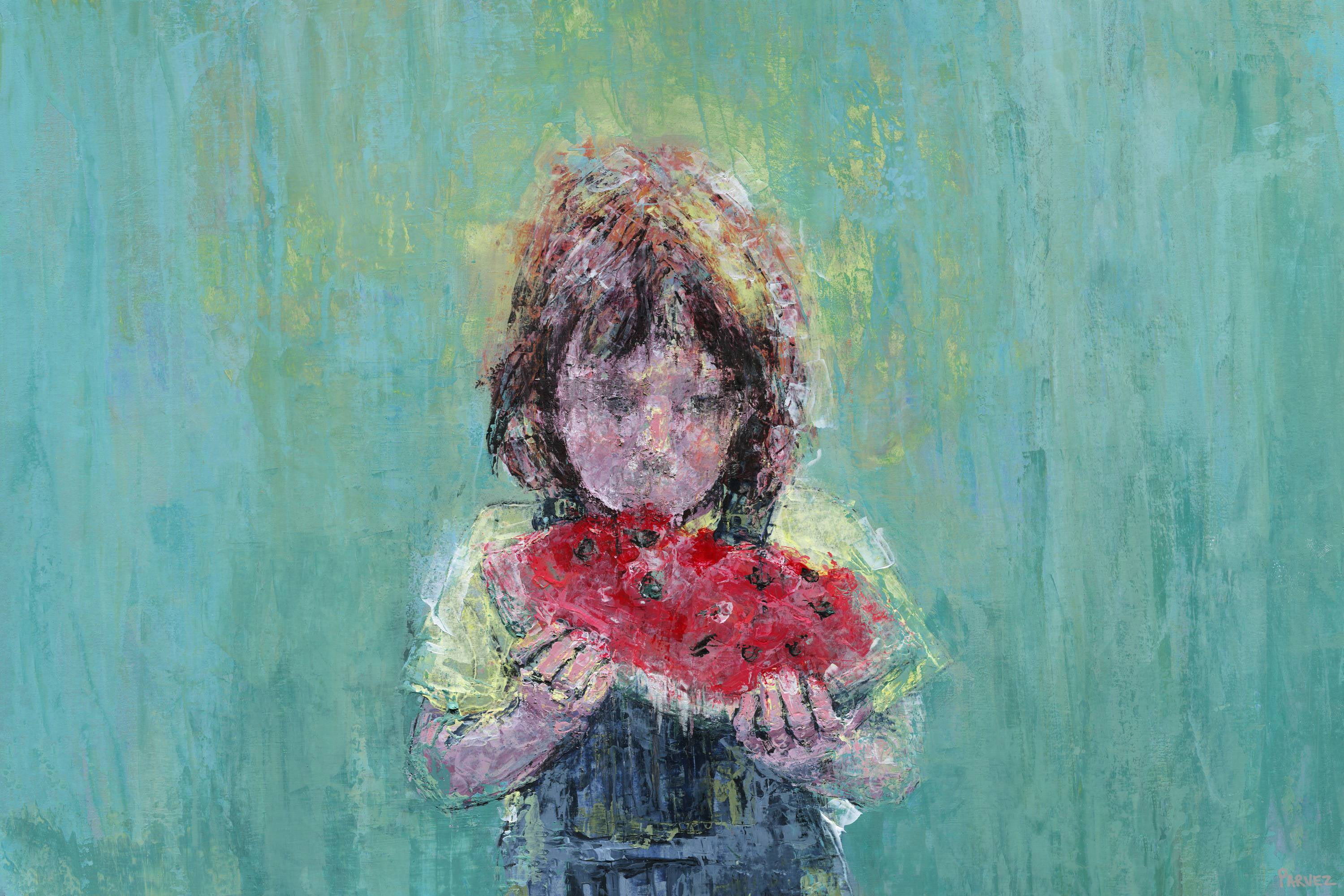 Parvez Taj Watermelon Love Canvas Wall Art