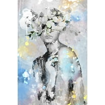 Parvez Taj White Floral Crown Canvas Wall Art