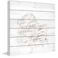 thumbnail image 1 of Parvez Taj "White Stripes" Print on White Wood, 1 of 4