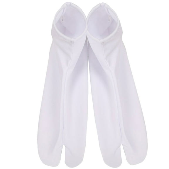 Japanese Tabi Socks for Wearing White Synthetic Fiber TwoToed Design Comfortable Breathable Material