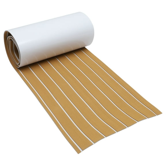 Parvistic 1 Roll EVA Foams Faux Teak Boat Flooring Self-Adhesive Teak Floor Decking Sheet