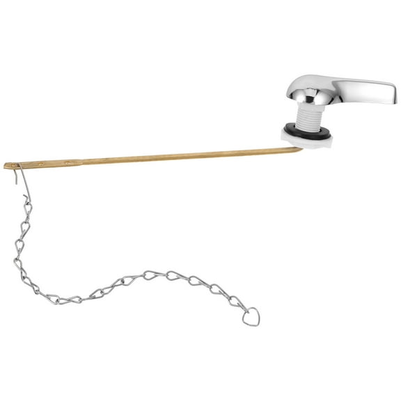 1 Set Toilet Flusher Bowl Handle Replacement Kit with Flapper Chain