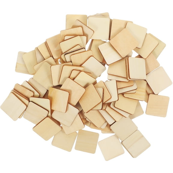 STRANDCHIC wood craft shapes square Transparent 100Pcs