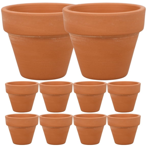 Parvistic 10Pcs 4.5x4cm Small Mini Terracotta Pot Clay Ceramic Pottery Planter Cactus Flower Pots Succulent Nursery Pots Great for Plants Crafts Wedding Favor