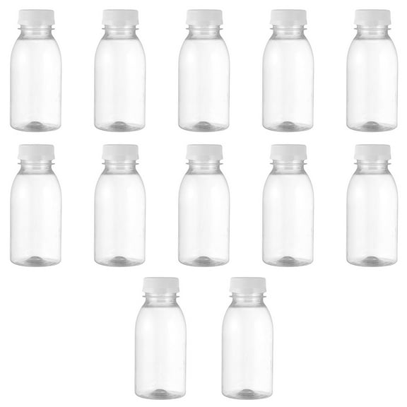 Homemaxs Bottles Juice Water Mini Bottle Clear Fridge Containers Juicing Reusable Caps Empty Milk Plastic Oz Refillable Shot