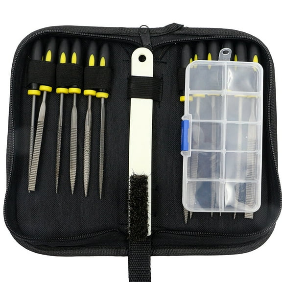 BEADCEST 15-Piece Small Metal Rasp File Set, Assorted Colors for Precision Filing and Crafting