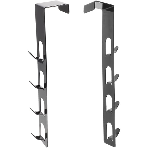 Parvistic 2pcs Over The Door Hook 4-prong Towel Hanger Bathroom Organizer Hanger Rack