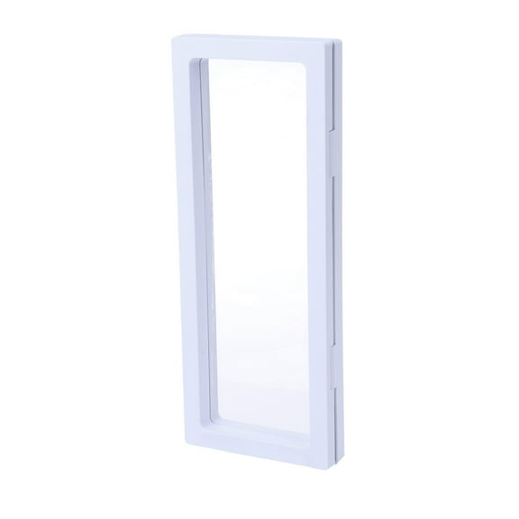 Parvistic 3D Floating Frame Shadow Box Display Case Box Jewelry Display Show Case 23x9cm (White)