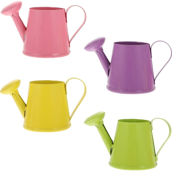Parvistic 4 pcs Children Garden Watering Can Kids Metal Watering Can Mini Watering Kettle