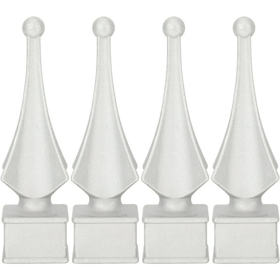 4-Pack Aluminum Alloy Outdoor Fence Finial Toppers Decorative Accents for Garden and Yard