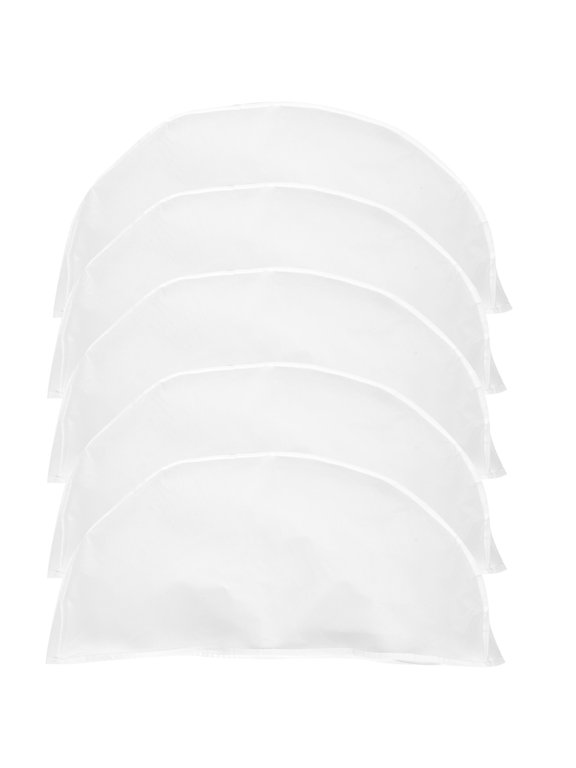 5Pcs White Foldable Clothes Covers Garment Bags for Travel and Storage