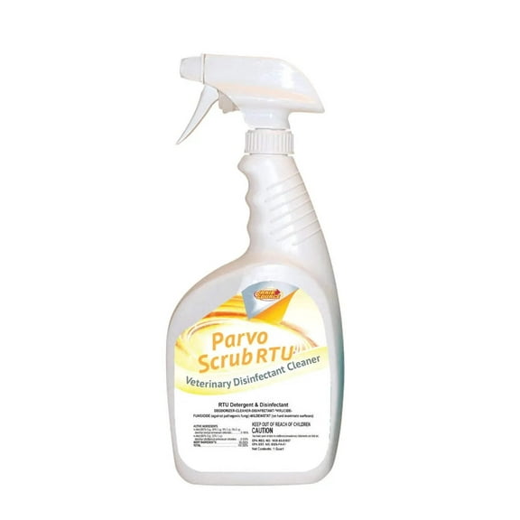 ParvoScrub RTU: Veterinary Disinfectant & Kennel Cleaner, 1 Quart